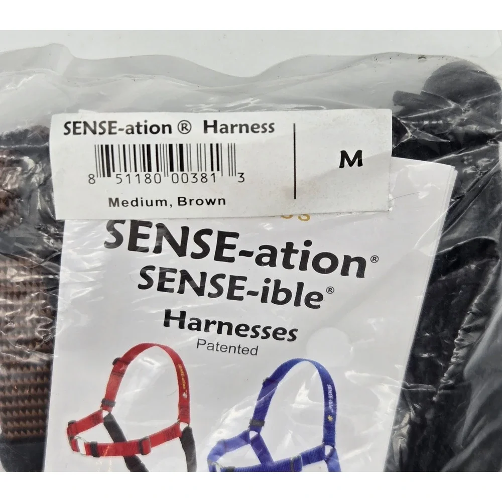 SENSE-ation‎ No Pull Dog Trainer Walking Harness Med Brown Nylon Adjustable Pet